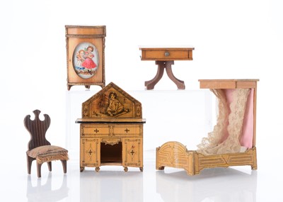 Lot 971 - 19th century German doll’s house furniture