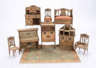 Lot 1003 - German jurgenstil dolls’ house furniture