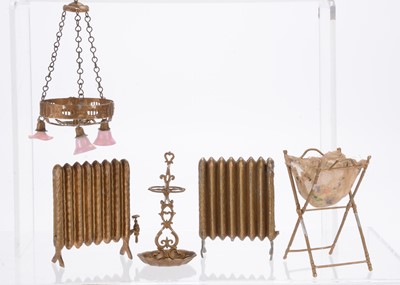 Lot 1011 - A German soft-metal chandelier