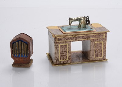Lot 1051 - Two dolls’ house sewing containers