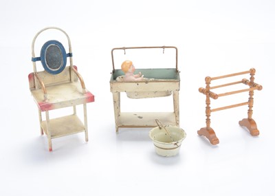 Lot 1059 - German dolls’ house bathroom
