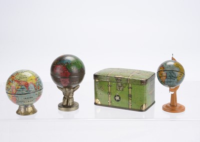 Lot 1061 - German tinplate dolls’ house terrestrial globes