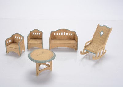 Lot 1071 - German pressed card dolls’ house garden furniture