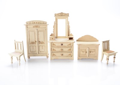 Lot 1086 - Gottschalk dolls’ house wooden furniture