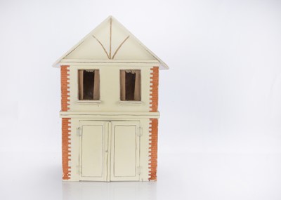 Lot 1155 - A G & J Lines dolls’ house Motor Garage with accommodation above