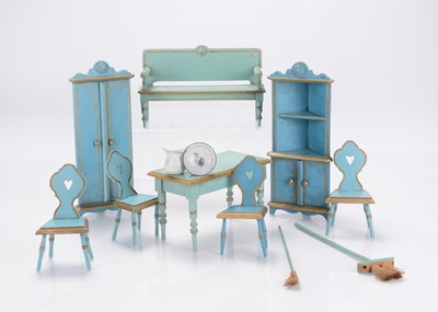 Lot 1158 - Gemla Leksaksfabrik Aktiebolag (Swedish) wooden dolls’ house furniture