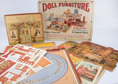 Lot 1171 - A Samuel Gabriel Sons & Company (New York) Doll Furniture to be cut-out