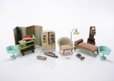 Lot 1182 - 1930s dolls’ house furniture