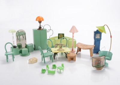 Lot 1187 - 1930s-50s dolls’ plastic house furniture and chattels
