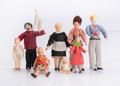 Lot 1190 - Various dolls’ house dolls