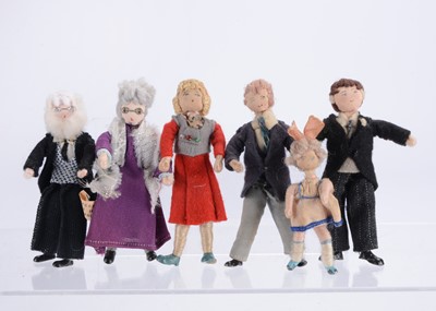 Lot 1193 - Grecon dolls’ house dolls