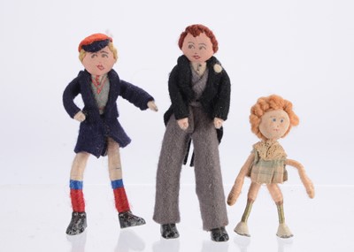 Lot 1196 - Three Grecon type dolls’ house dolls