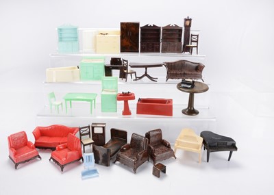 Lot 1211 - Various bakelite and plastic dolls’ house furniture