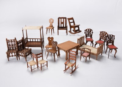 Lot 1214 - Various wooden dolls’ house