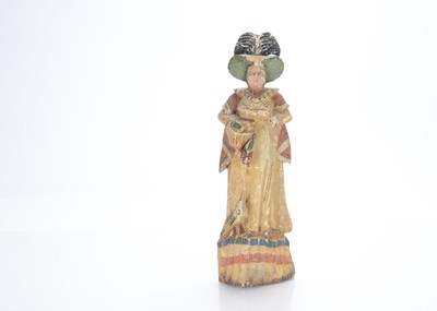 Lot 1224 - A rare early 19th century Sergiev Posad large trihedrial doll