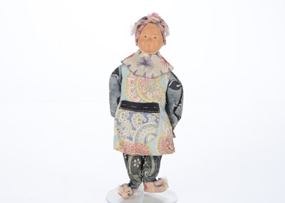 Lot 1233 - A Door of Hope carved wooden headed girl