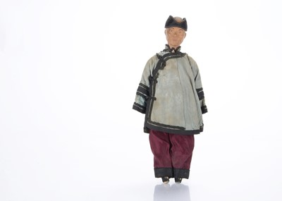 Lot 1235 - A Door of Hope carved wooden headed elderly woman