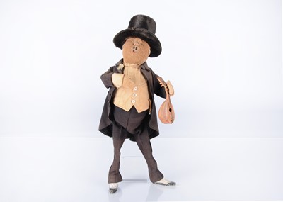 Lot 1242 - A rare Kammer & Reinhardt stockinette singing gentleman doll