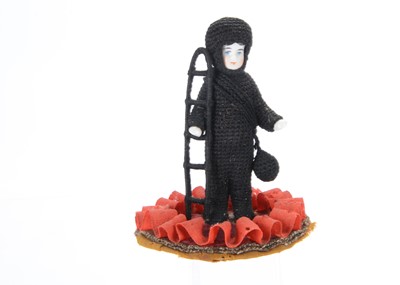 Lot 1249 - A late 19th century china Frozen Charlotte doll chimney sweep