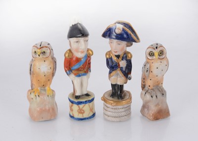 Lot 1268 - Two early 20th century Samson porcelain caricatures of Wellington and Nelson