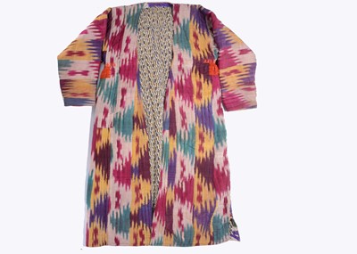 Lot 1270 - An Uzbekistan Ikat chapan coat