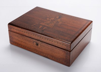 Lot 1280 - An 19th century English wooden box