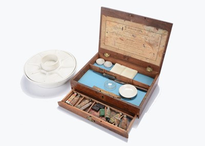 Lot 1282 - Artist box and mixing dish