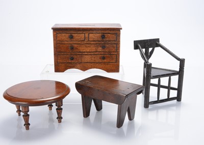 Lot 1285 - Miniature dolls’ furniture