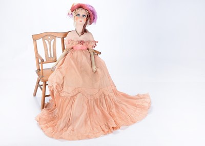 Lot 1318 - A fine French boudoir doll, 1930s