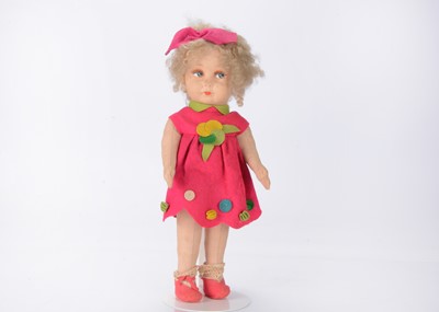 Lot 1323 - A 1930s continental cloth doll