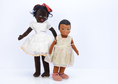 Lot 1330 - Two British black cloth dolls