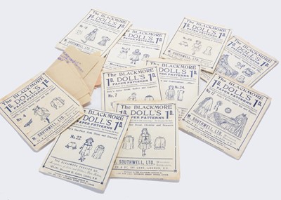 Lot 1343 - Eleven ‘The Blackmoore Doll’s Paper Patterns, circa 1900