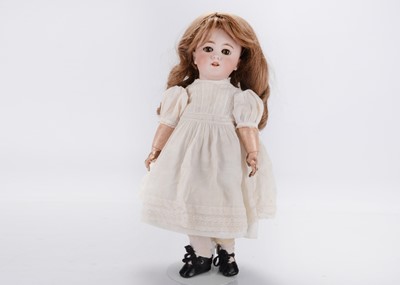Lot 1406 - A Simon & Halbig bisque head doll, marked DEP