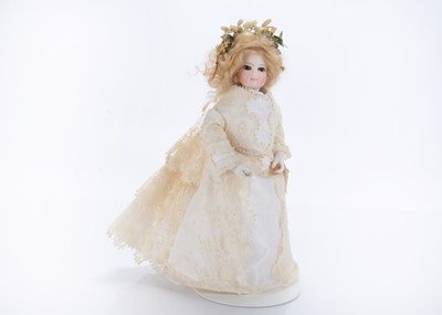 Lot 1411 - A Jumeau bisque swivel head fashion doll