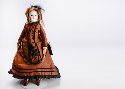 Lot 1413 - A French bisque swivel head fashion doll