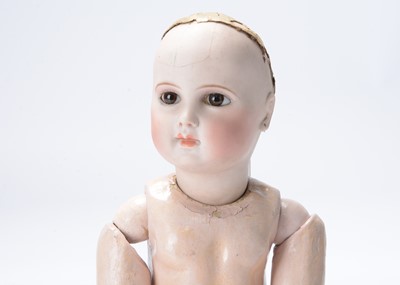 Lot 1424 - An early pressed bisque Premier Jumeau bebe marked 1