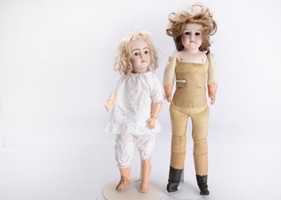 Lot 1427 - A Simon & Halbig bisque head doll, marked C S&H DEP