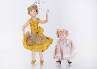 Lot 1439 - A small German all-bisque toddler