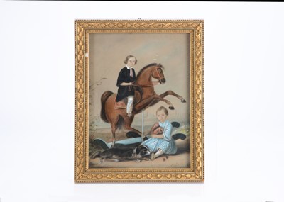 Lot 1453 - An 19th century English School watercolour of children
