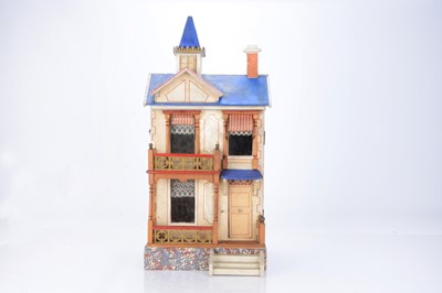 Lot 1460 - An early 20th century Villard & Weill blue roof Deauville seaside villa dolls’ house