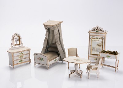 Lot 1461 - A late 19th century Victor François Bolant dolls’ house bedroom set
