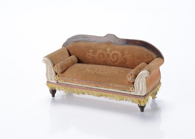 Lot 1463 - A late 19th century unusual German dolls’ house sofa