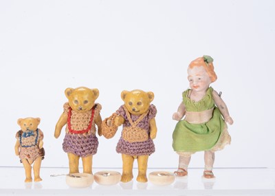 Lot 1478 - Hertwig all-bisque Goldilocks and the Three Bears