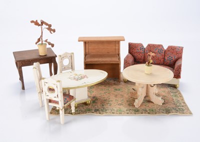 Lot 1483 - A 1930s German white painted sitting room set