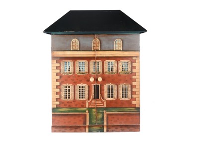 Lot 1486 - A recent trompe l’oeil dolls’ house cupboard