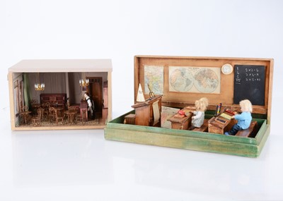 Lot 1488 - Two recent dolls’ house room boxes/dioramas