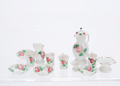 Lot 1509 - An 19th century milk glass dolls’ house coffee set