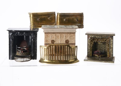 Lot 1513 - An Evans & Cartwright tinplate fireplace