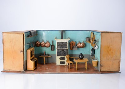 Lot 1522 - A large late 19th century Rock & Graner type doll’s kitchen