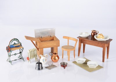 Lot 1563 - Dolls’ house kitchen equipment